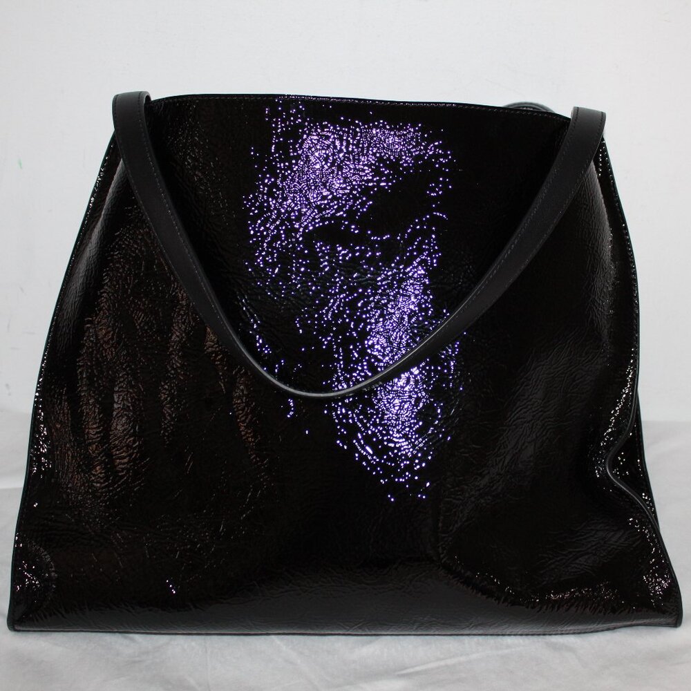 Christian Louboutin Le 54 Crinkle Patent Leather Drawstring Tote Shoulder Bag - Picture 5 of 15